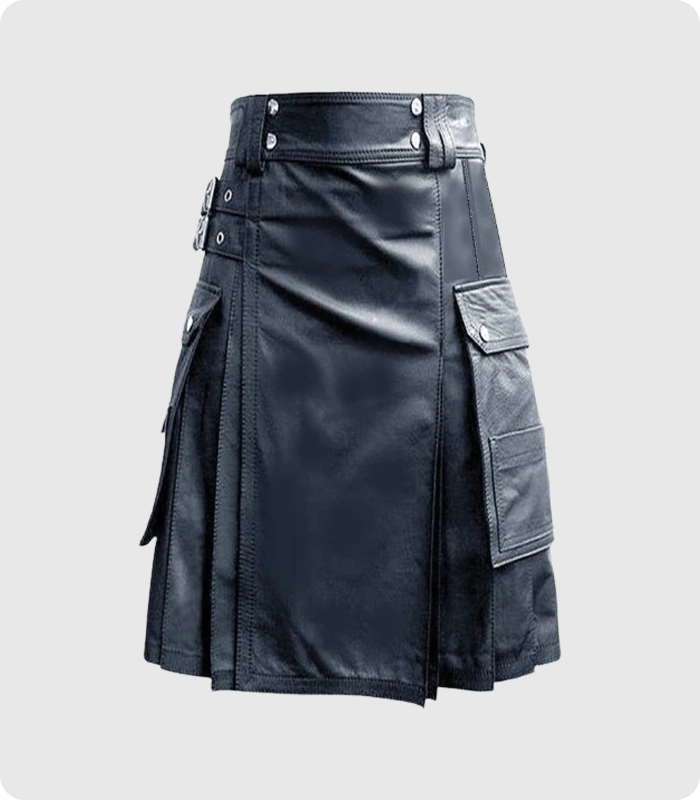 Handmade Real Leather Kilt