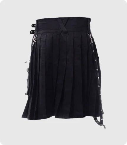 Mens Black Gothic Utility Kilt