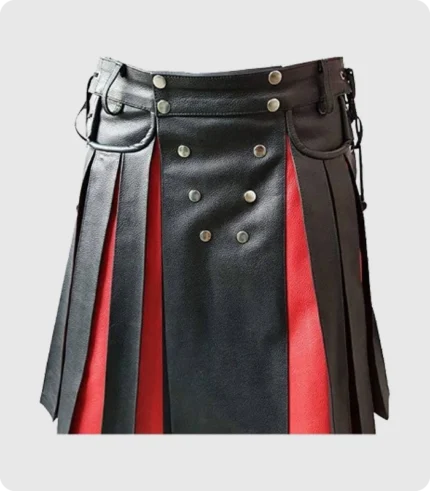 Gladiator Leather Kilt With Front Panels Kilt