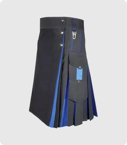 Traditional Black And Blue Hybrid Kilt