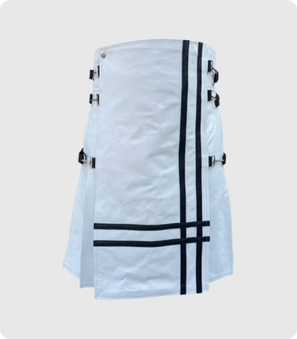 White Leather Kilt