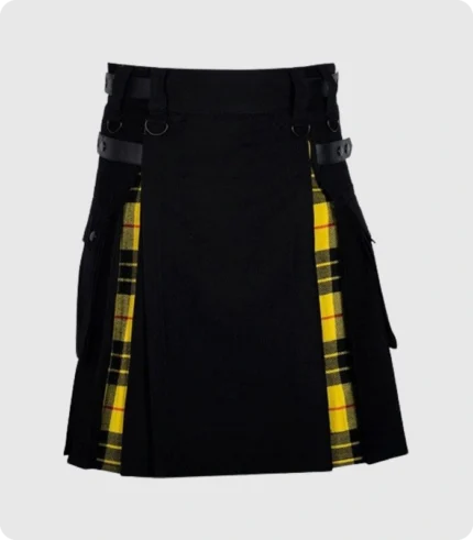 Black Cotton Macleod Of Lewis Tartan Scottish Utility Cargo Hybrid