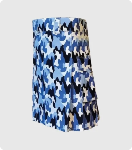 Blue Fashion Camo Utility Kilt