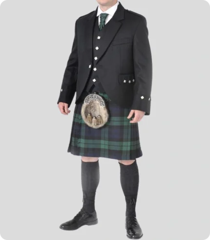 Custom Made Scottish Black Watch Kilt Outfit