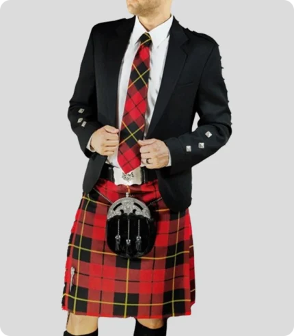 Scottish Black Argyle Jacket For Men