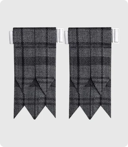 Scottish Traditional Grey Watch Tartan Kilt Flashes