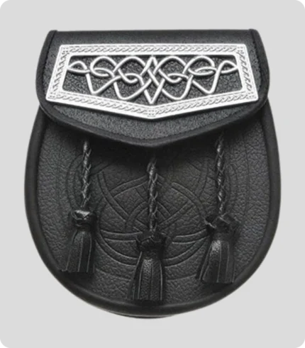 Celtic Interweave Plated Leather Sporran