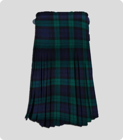 Custom Handmade Black Tartan Kilt Back