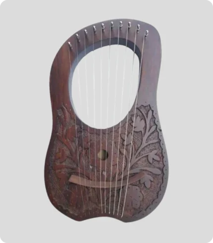 Engraved Flower Design Lyre Harp Strings