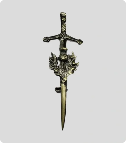 Handmade Antique Thistle Sword Kilt Pin