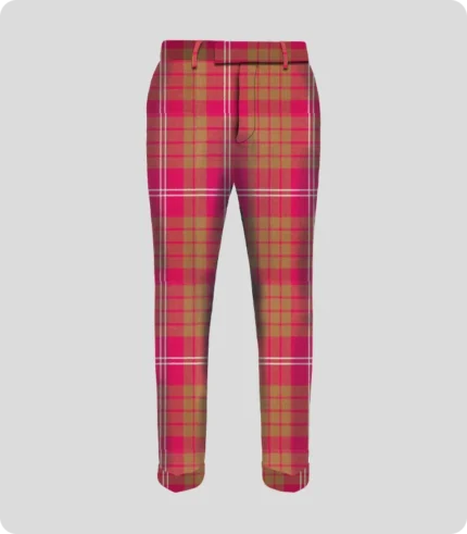 Handmade Clan Crawford Weathered Tartan Trouser