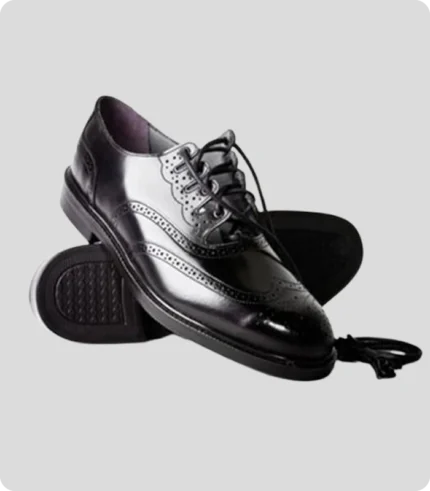 Handmade Men’s Leather Black Ghillie Brogues