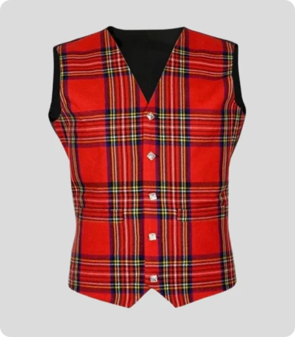 Handmade Royal Stewart Tartan Waistcoat