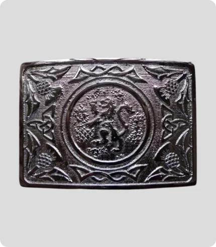 Lion Rampant Enamel Kilt Belt Buckle