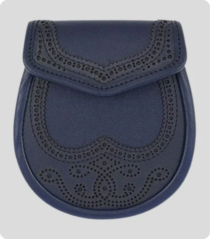 Traditional Navy Blue Leather Sporran