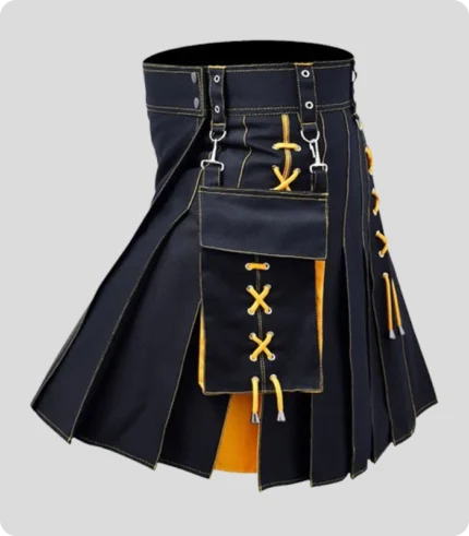 Women Black & Blue Hybrid Kilt