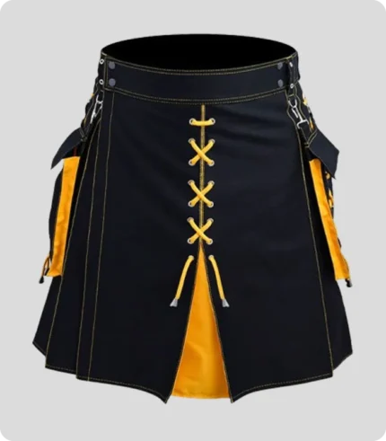 Women Black & Blue Hybrid Kilt